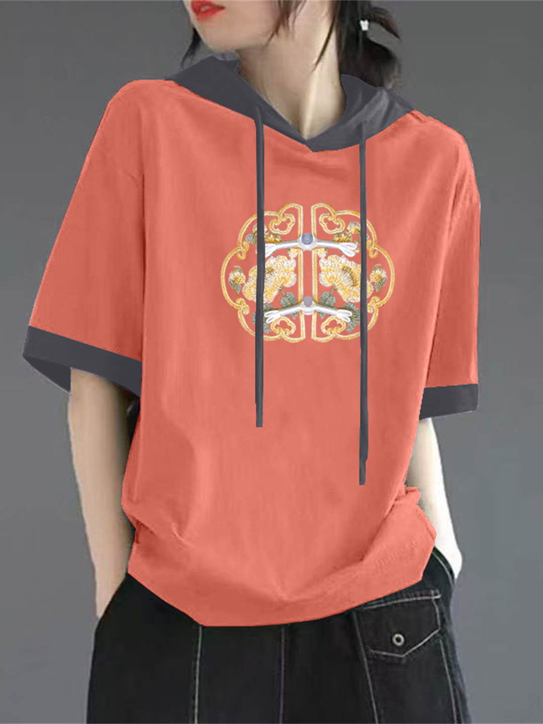 Red Pure Cotton Short Sleeve T - Streetwear Brand Hoodies incelemesi ve fiyatı
