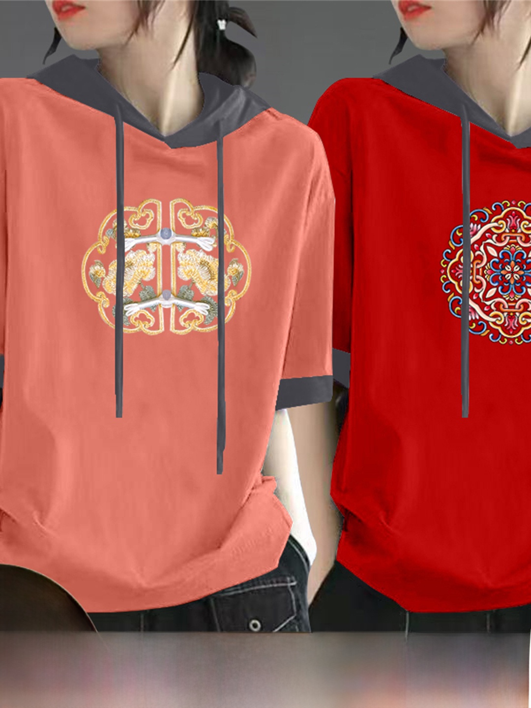 Red Pure Cotton Short Sleeve T - Streetwear Brand Hoodies incelemesi ve fiyatı