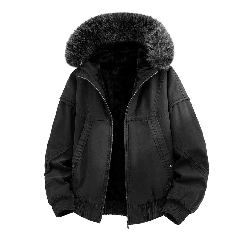 High-end Fur Collar Hooded Par - Streetwear Brand Hoodies incelemesi ve fiyatı