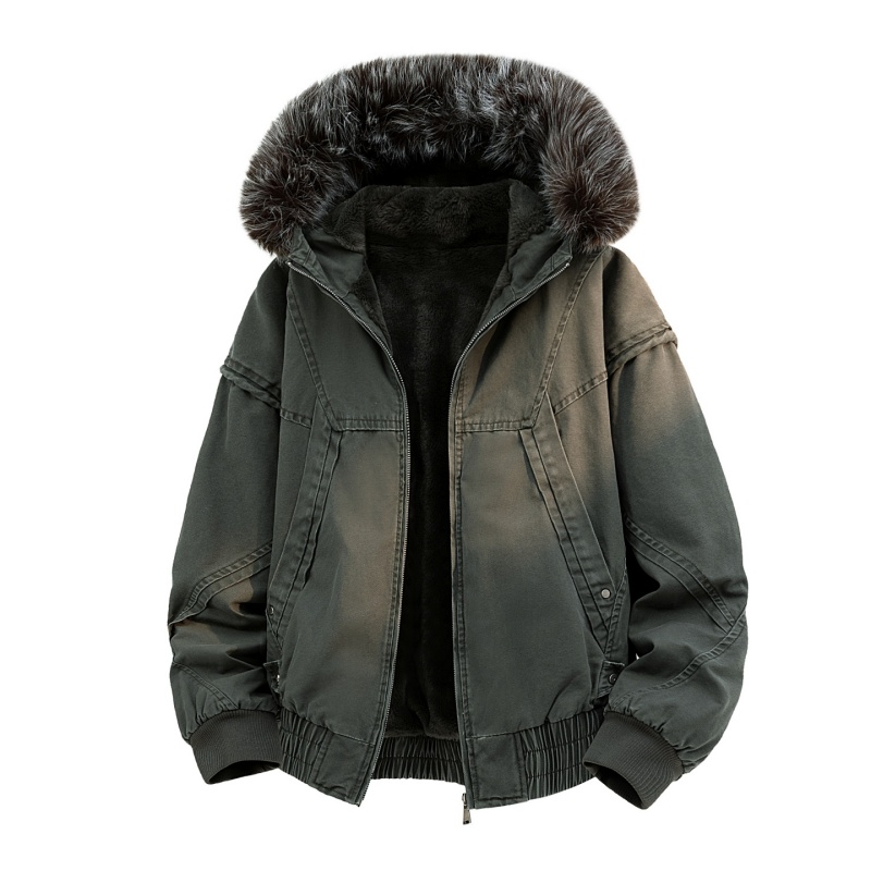 High-end Fur Collar Hooded Par - Streetwear Brand Hoodies incelemesi ve fiyatı