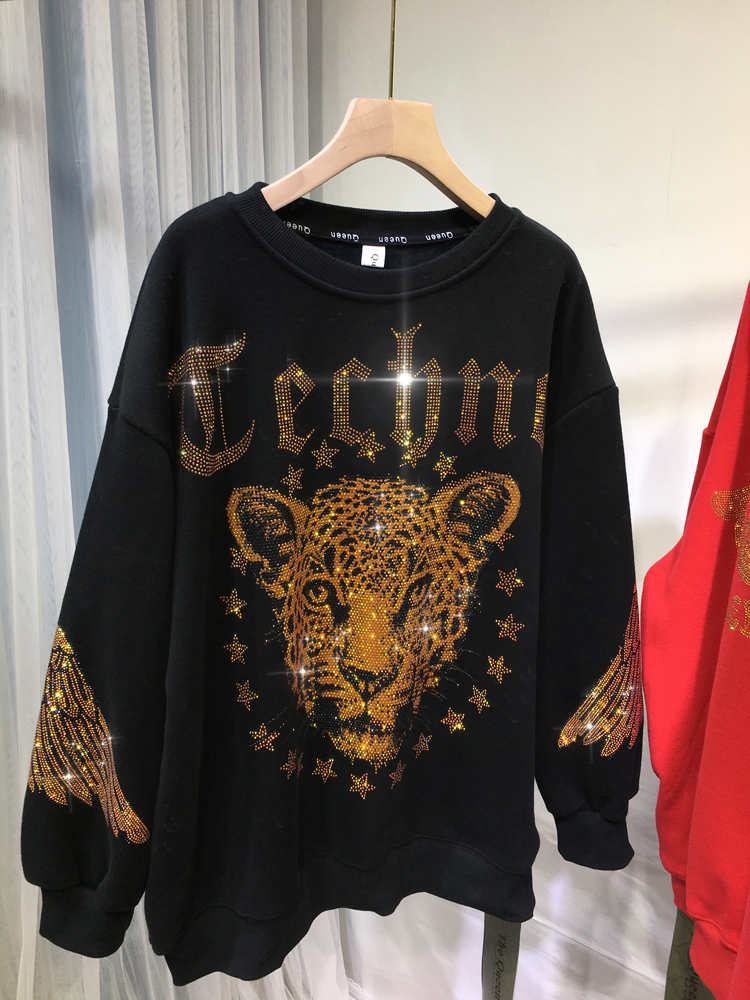 Leopard Rhinestones L-4XL Plus - Streetwear Brand incelemesi ve fiyatı