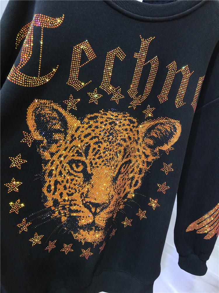 Leopard Rhinestones L-4XL Plus - Streetwear Brand incelemesi ve fiyatı