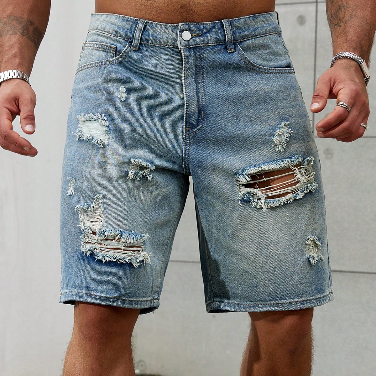 New Fashion Mens Ripped Short  - Streetwear Brand For Men incelemesi ve fiyatı