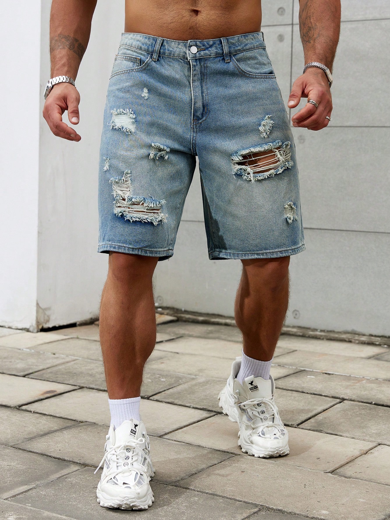 New Fashion Mens Ripped Short  - Streetwear Brand For Men incelemesi ve fiyatı