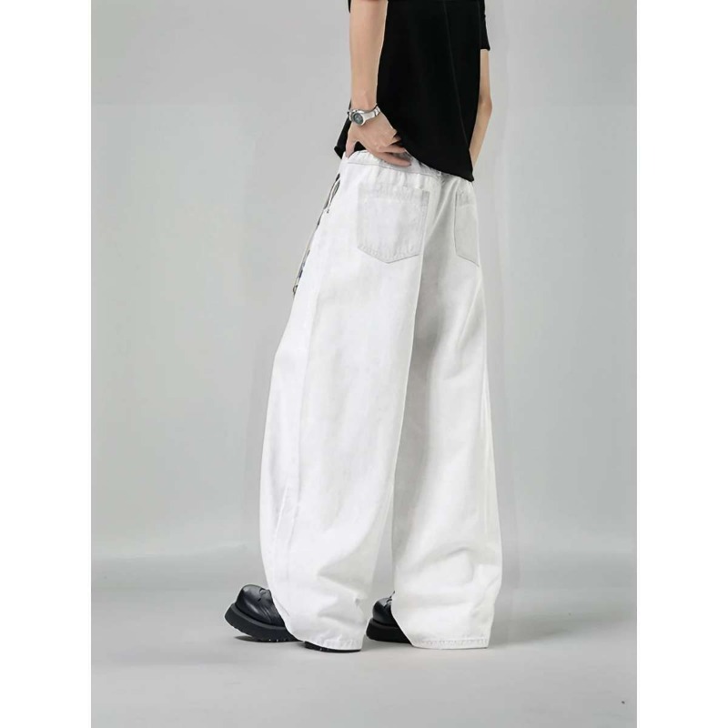 Men's Loose Wide Leg Plaid Pan - Streetwear Brand For Men incelemesi ve fiyatı